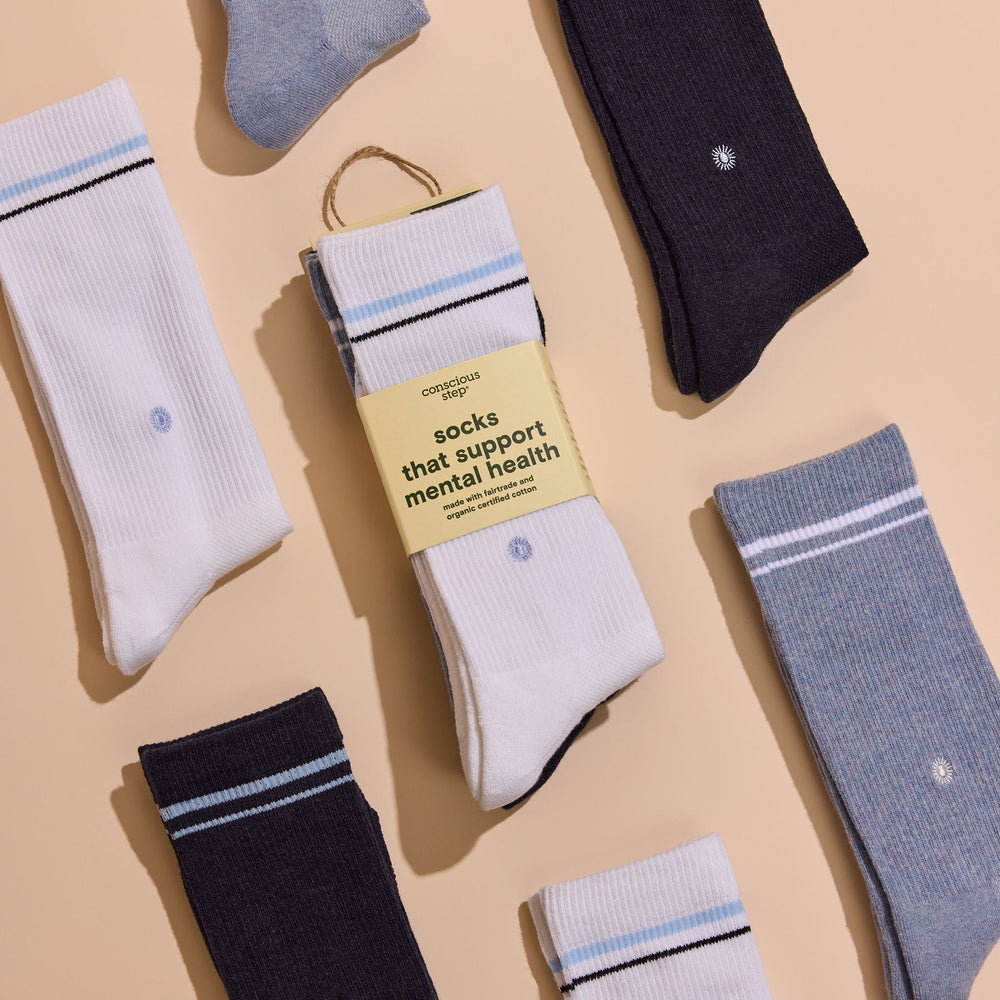 Comfort Crew Socks that Support Mental Health - Conscious Step