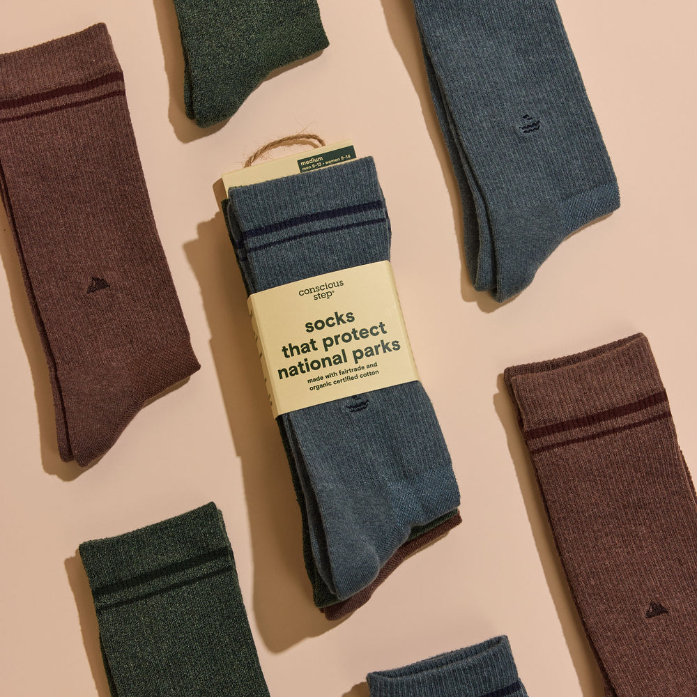 Comfort Crew Socks that Protect National Parks - Conscious Step