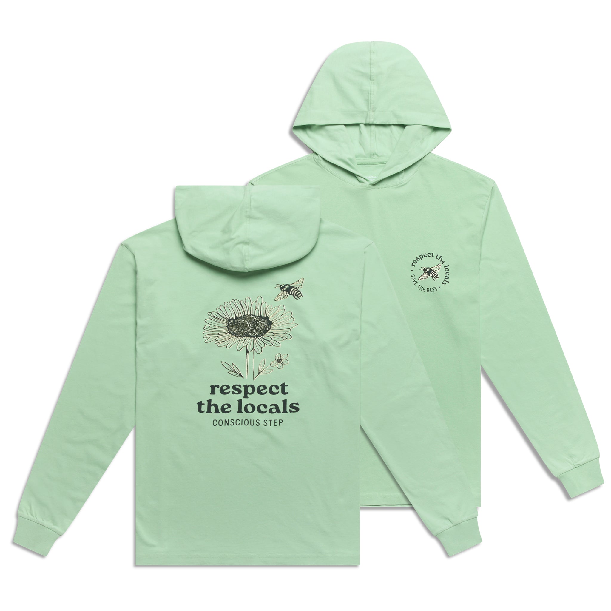Respect the Locals Long Sleeve Hooded T-Shirt