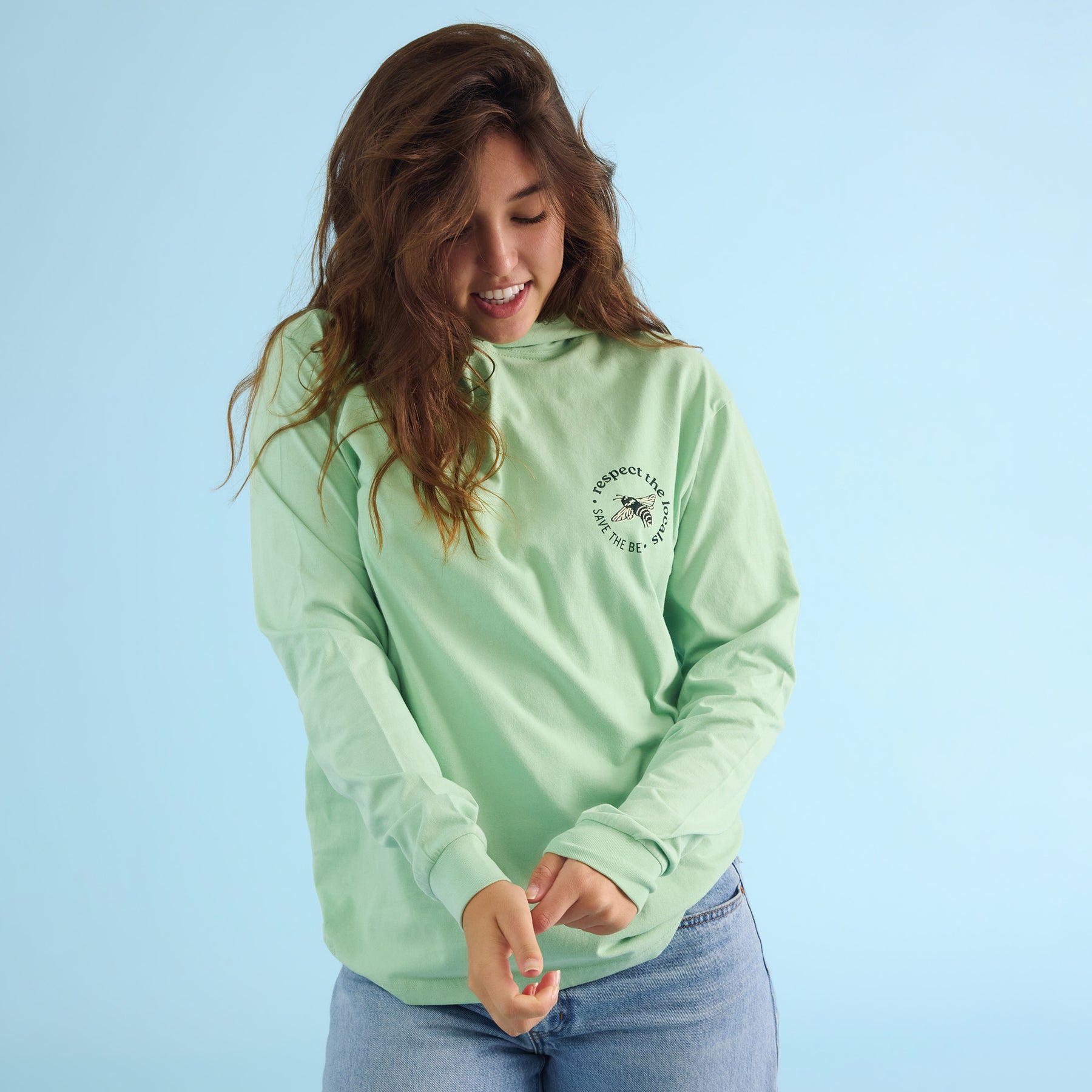 Respect the Locals Long Sleeve Hooded T-Shirt - Conscious Step