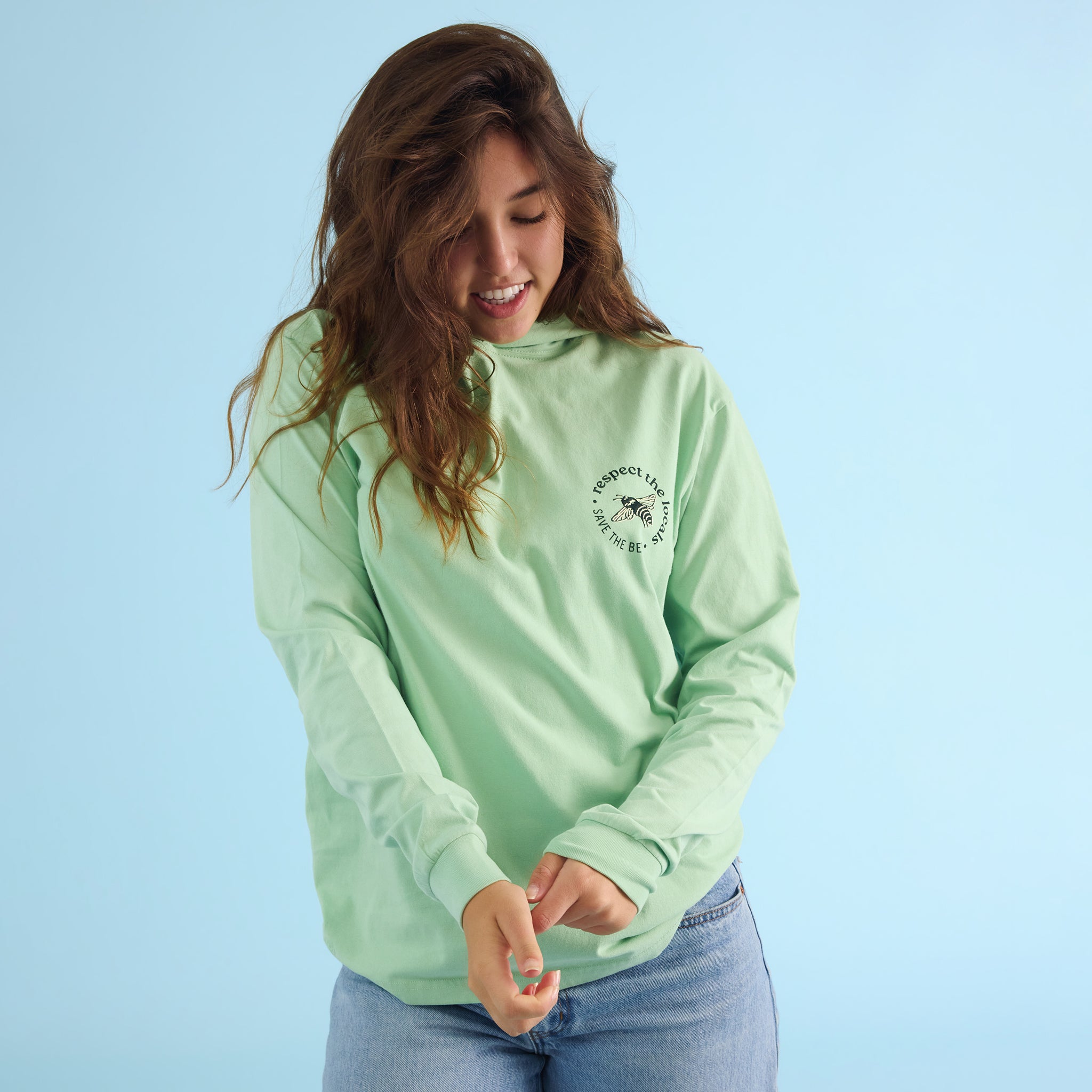 Respect the Locals Long Sleeve Hooded T-Shirt - Conscious Step