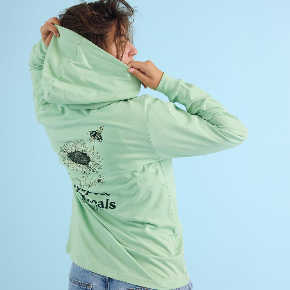 Respect the Locals Long Sleeve Hooded T-Shirt - Conscious Step
