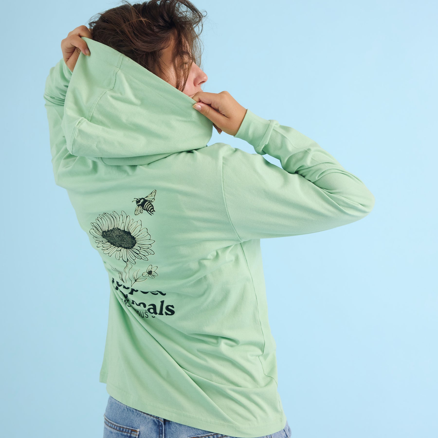 Respect the Locals Long Sleeve Hooded T-Shirt - Conscious Step