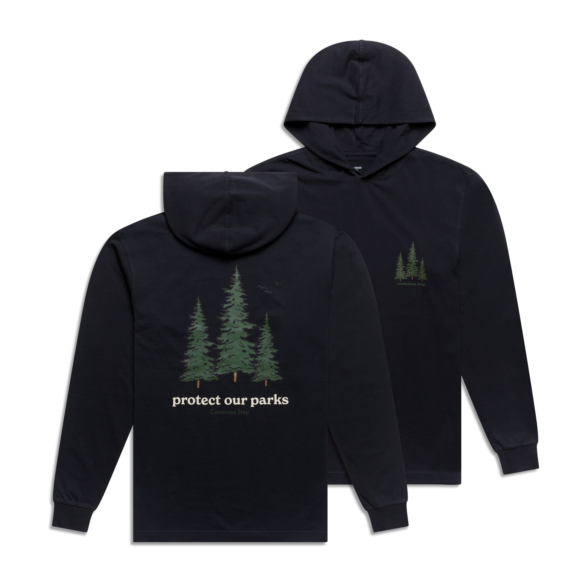 Protect Our Parks Long Sleeve Hooded T-Shirt