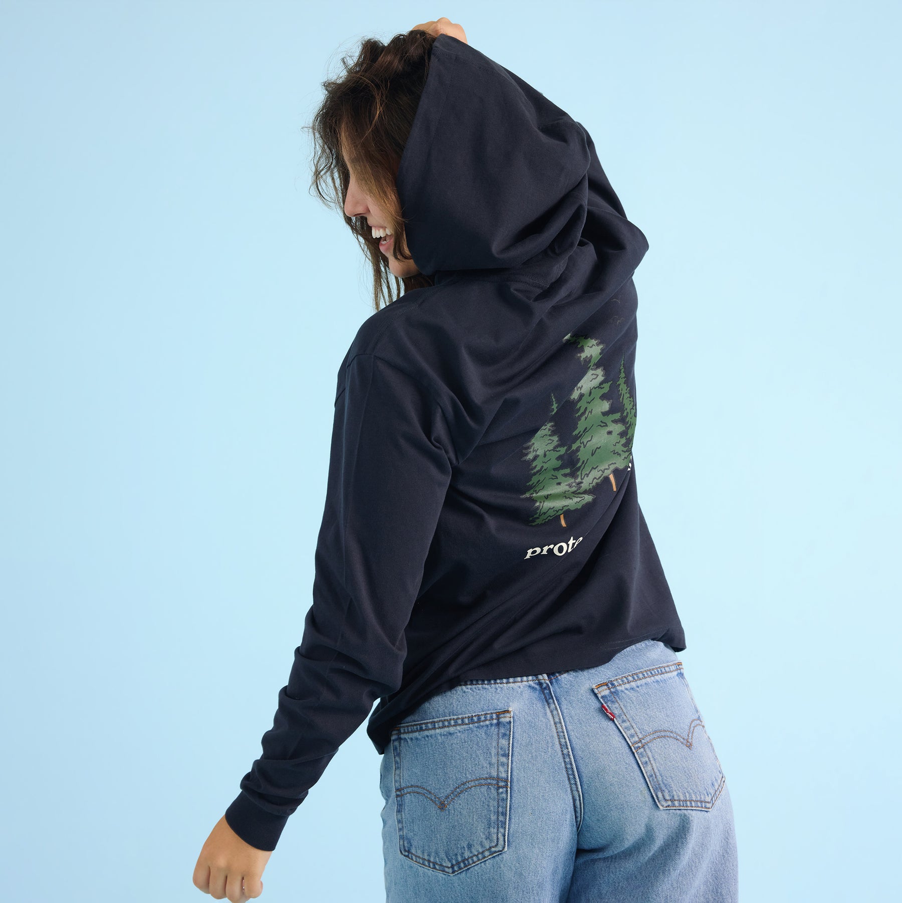 Protect Our Parks Long Sleeve Hooded T-Shirt - Conscious Step