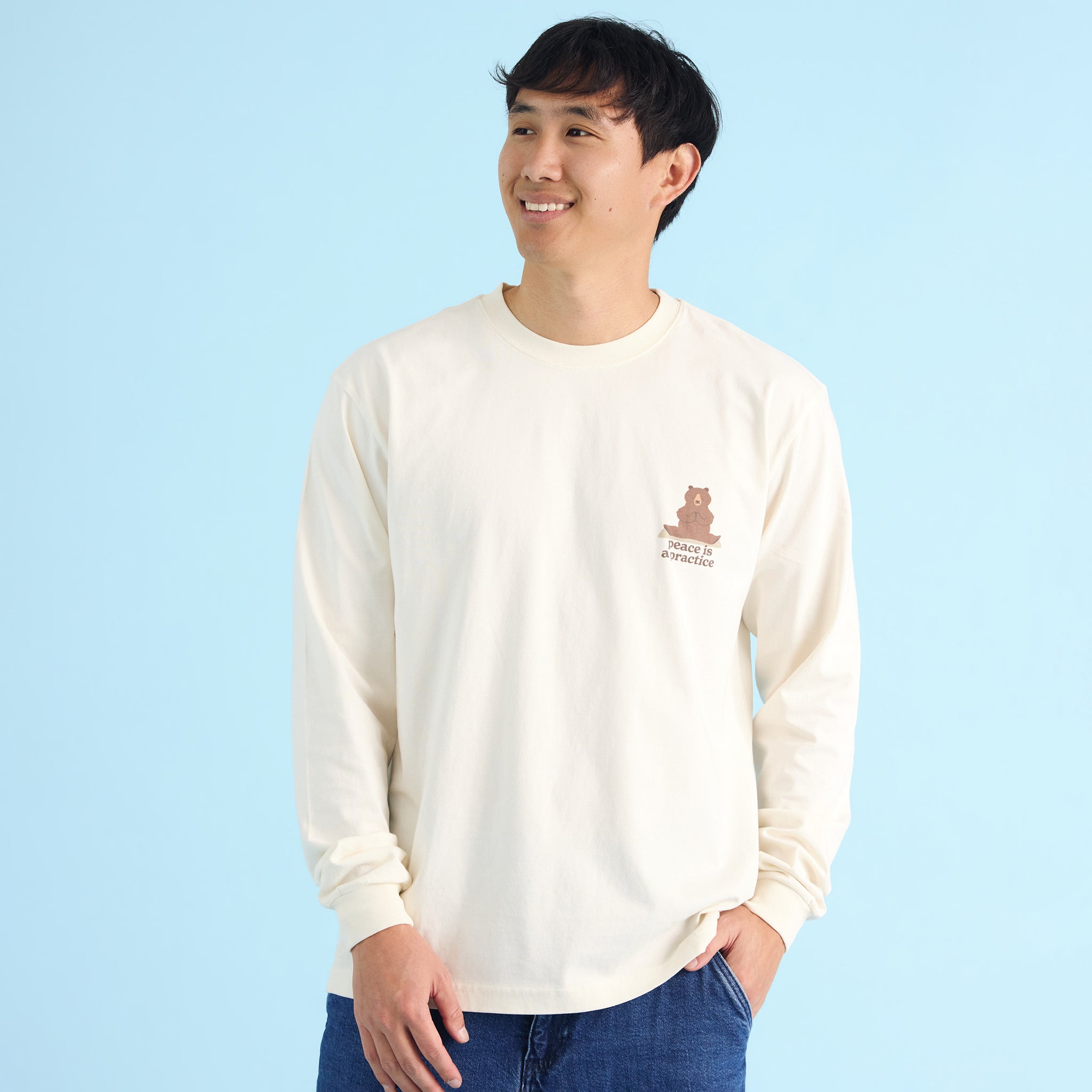 Peace is a Practice Long Sleeve T-Shirt - Conscious Step