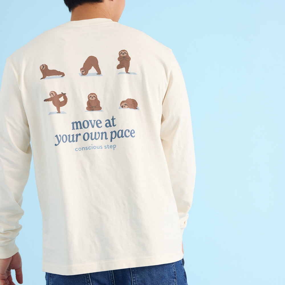 Move at Your Own Pace Long Sleeve T-Shirt - Conscious Step