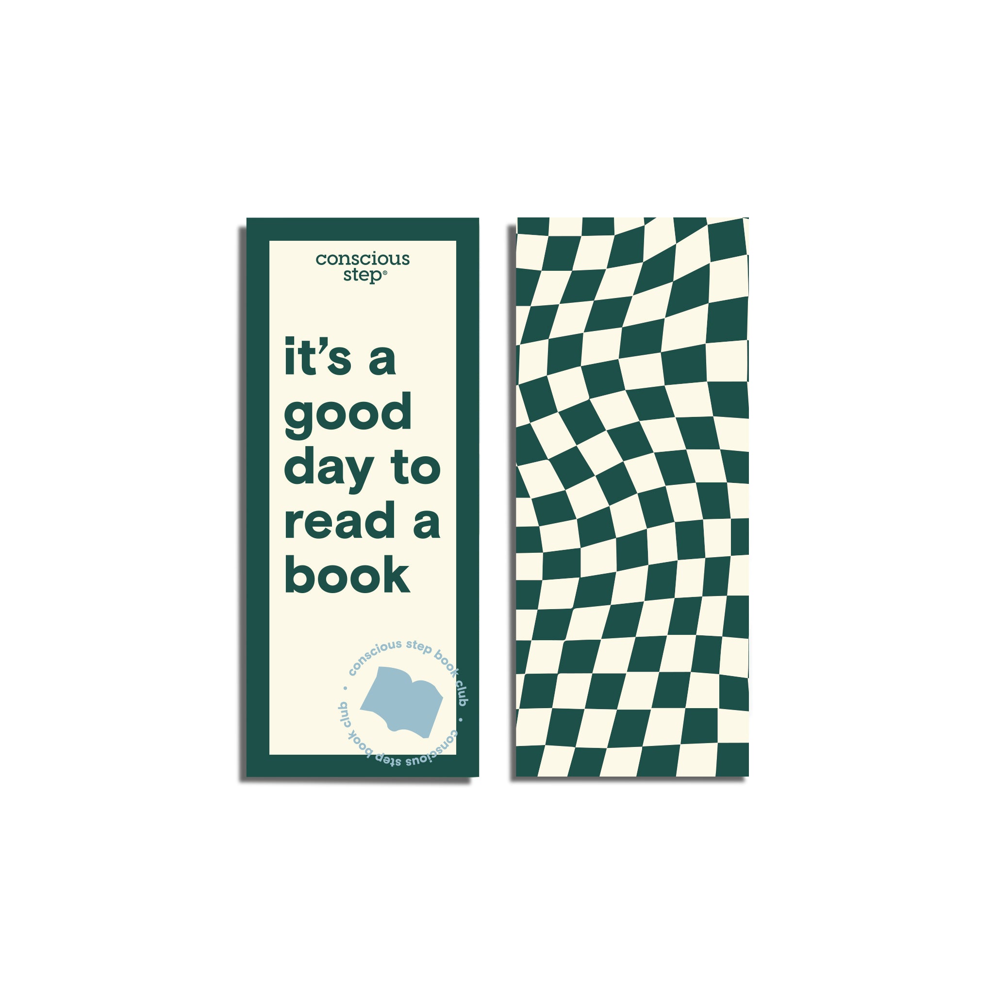 Green Grid Bookmark - Conscious Step
