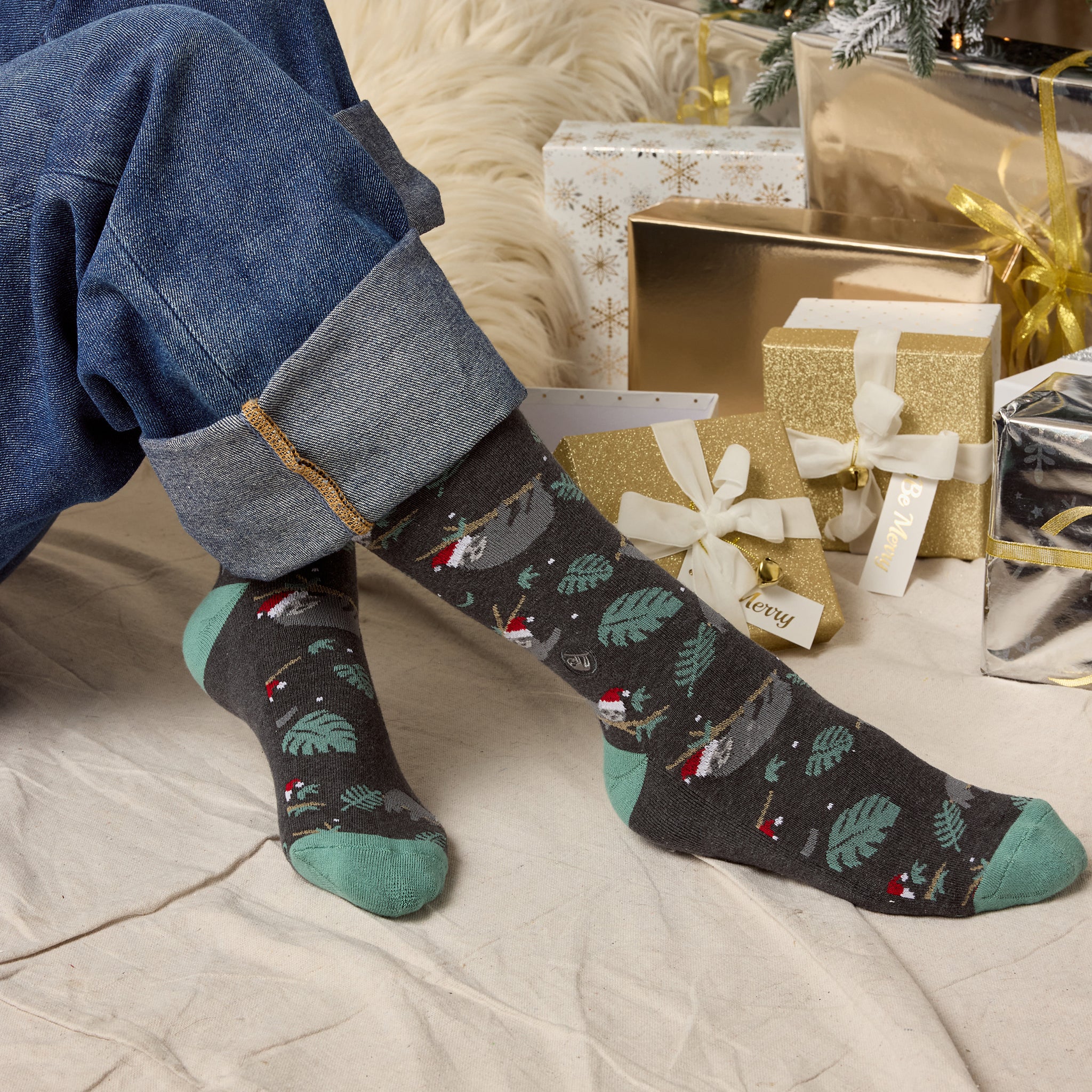 Holiday Socks that Protect Sloths