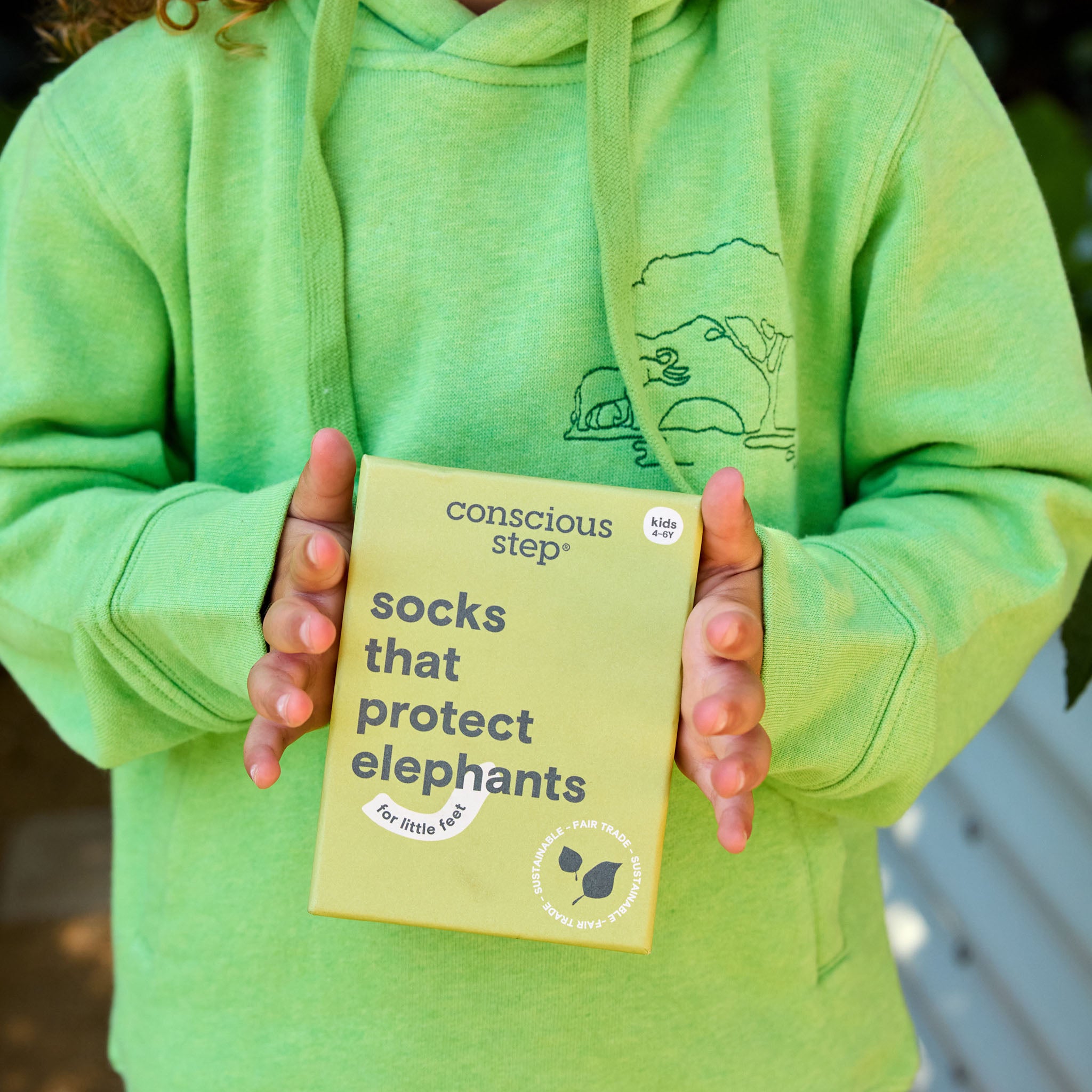 Kids Socks that Protect Elephants - Conscious Step