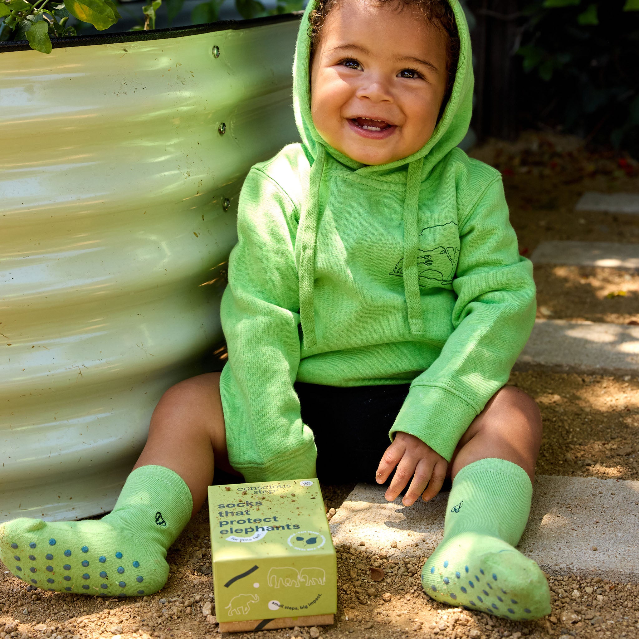 Kids Socks that Protect Elephants - Conscious Step