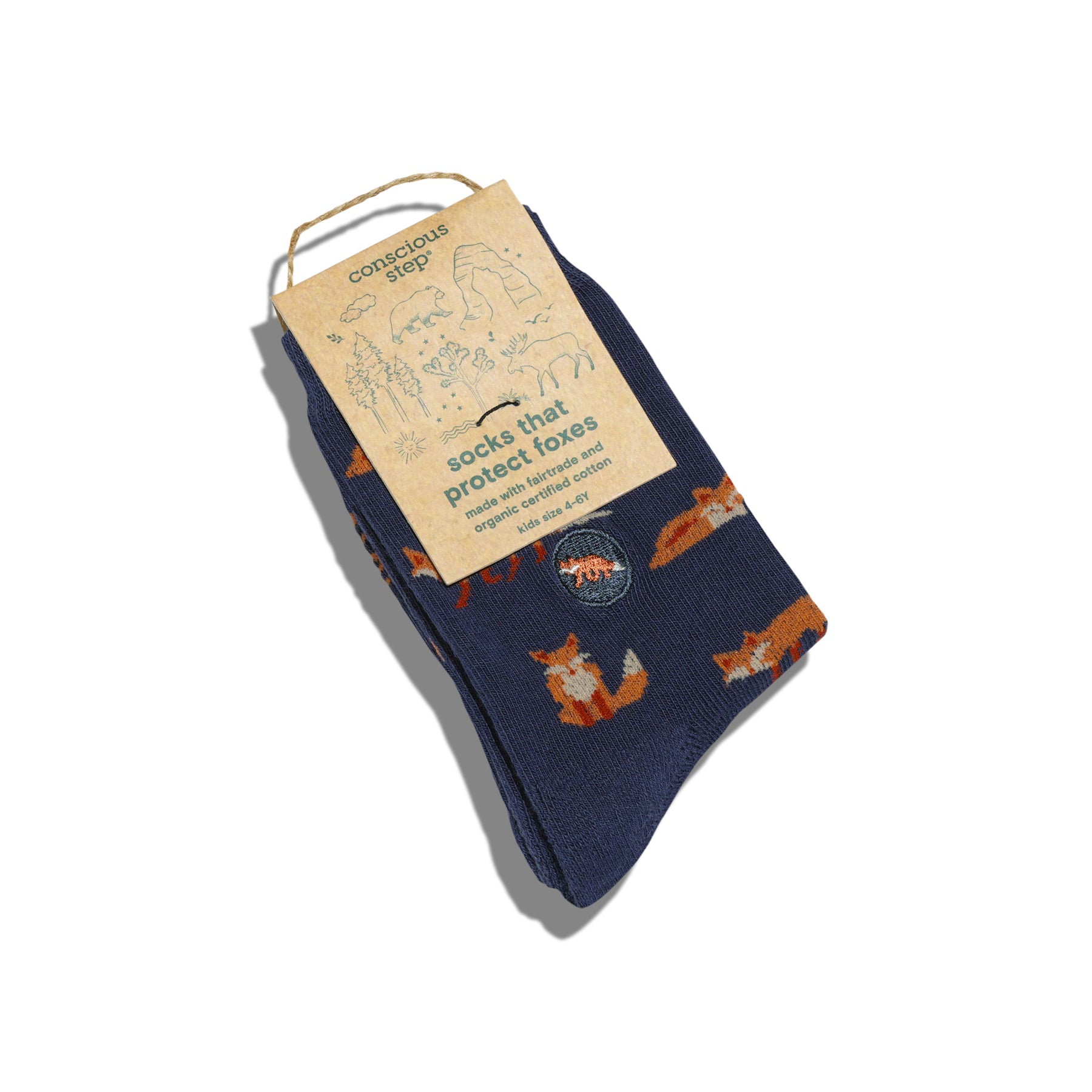 Kids Socks that Protect Foxes - Conscious Step