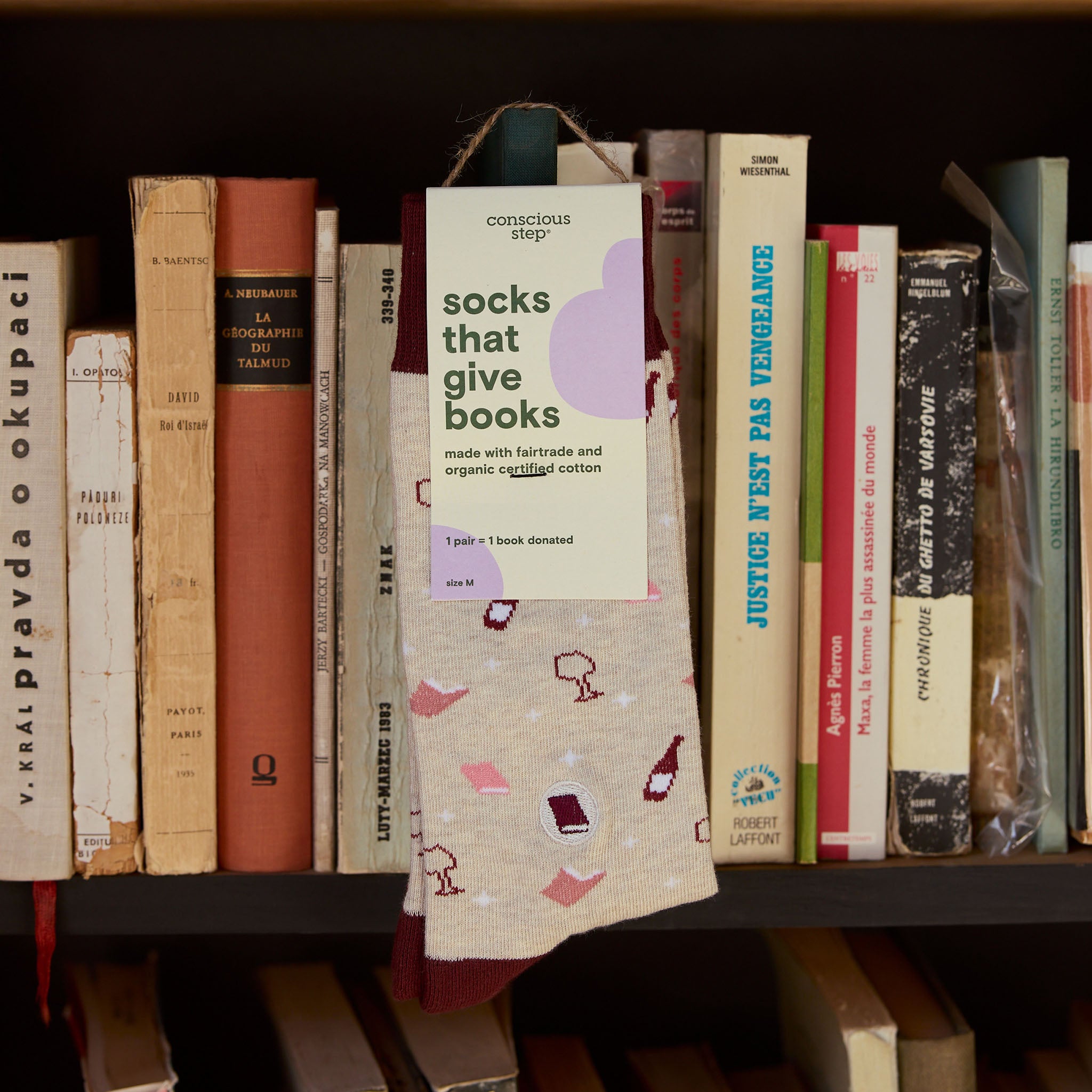 Socks that Give Books - Conscious Step