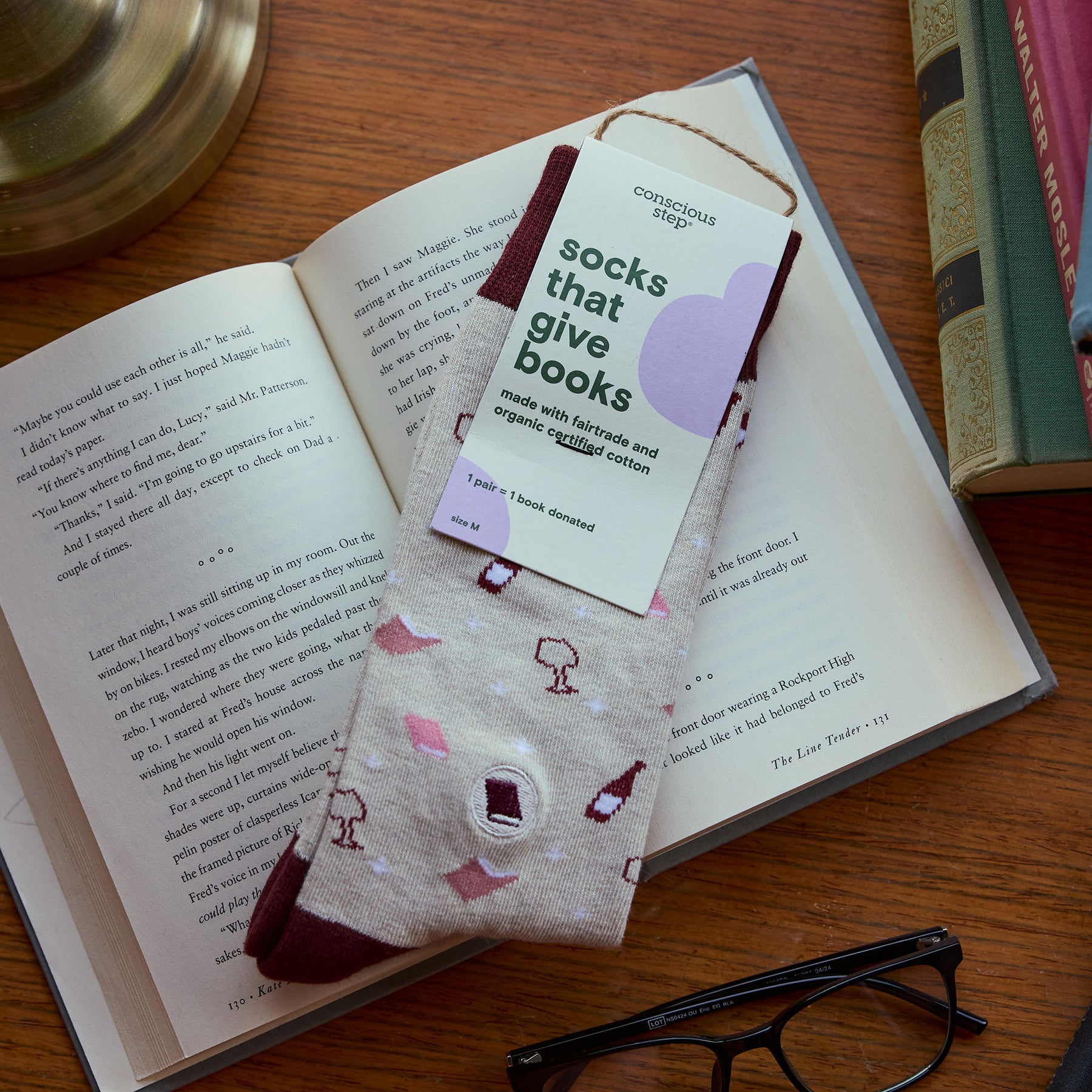Socks that Give Books - Conscious Step