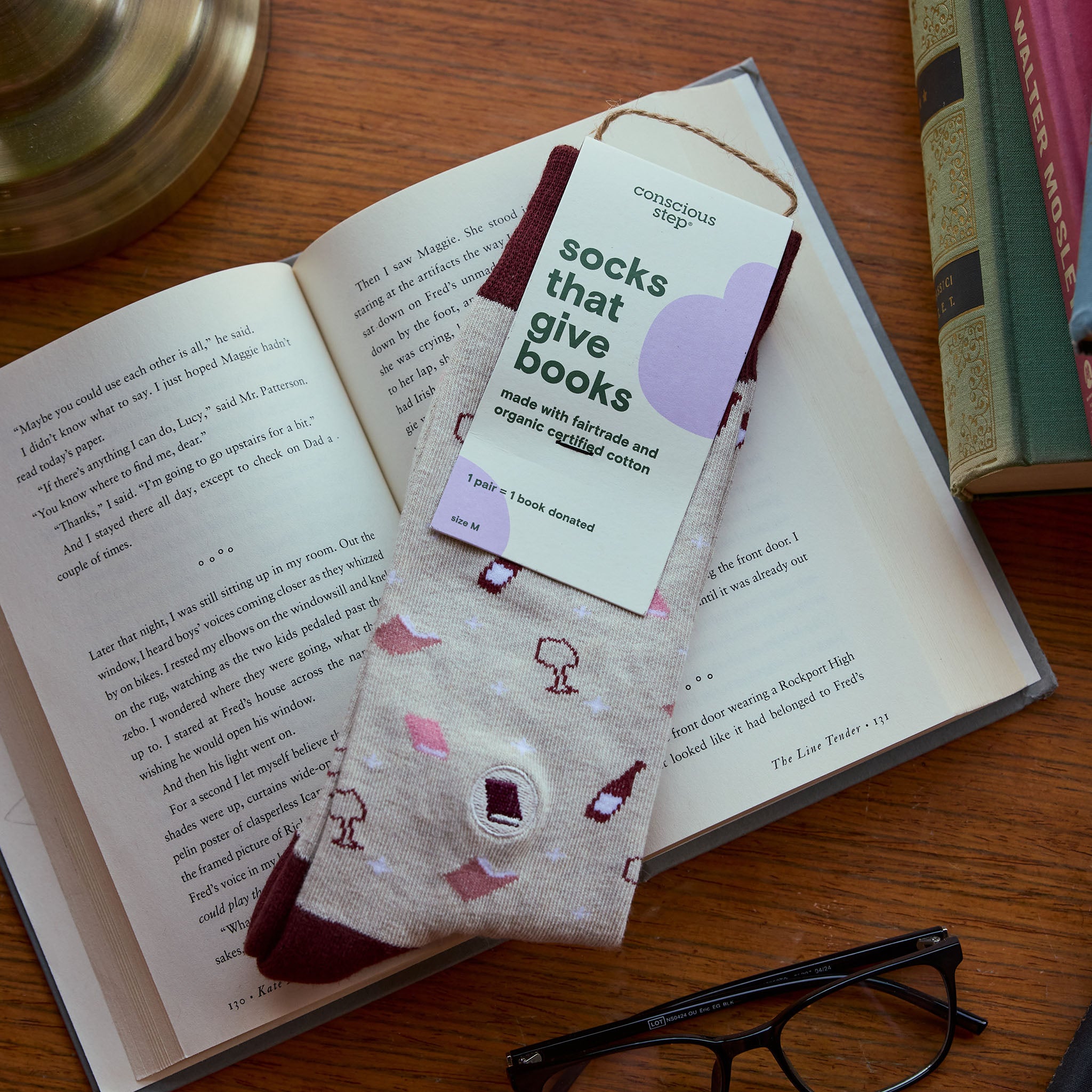 Socks that Give Books - Conscious Step