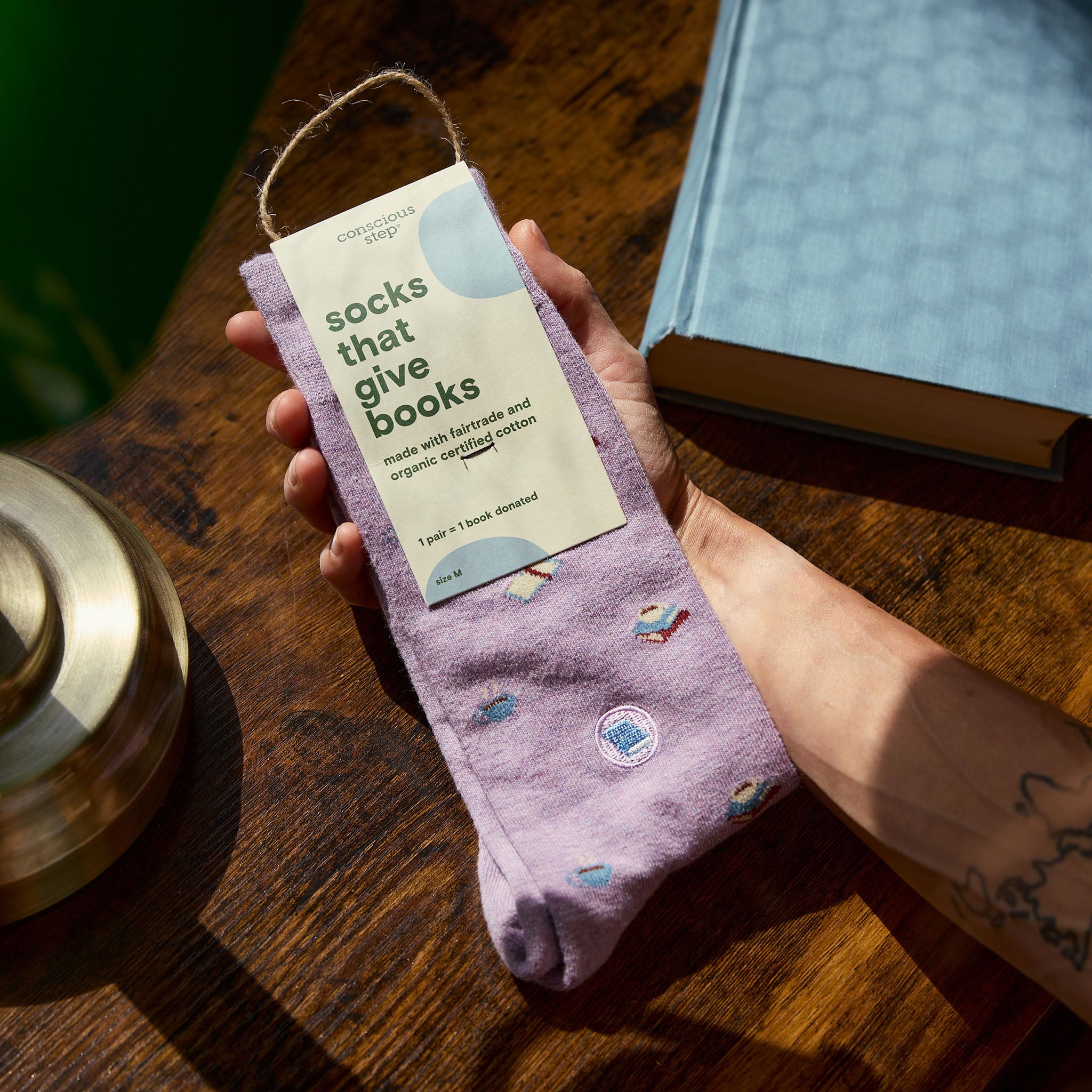 Socks that Give Books - Conscious Step