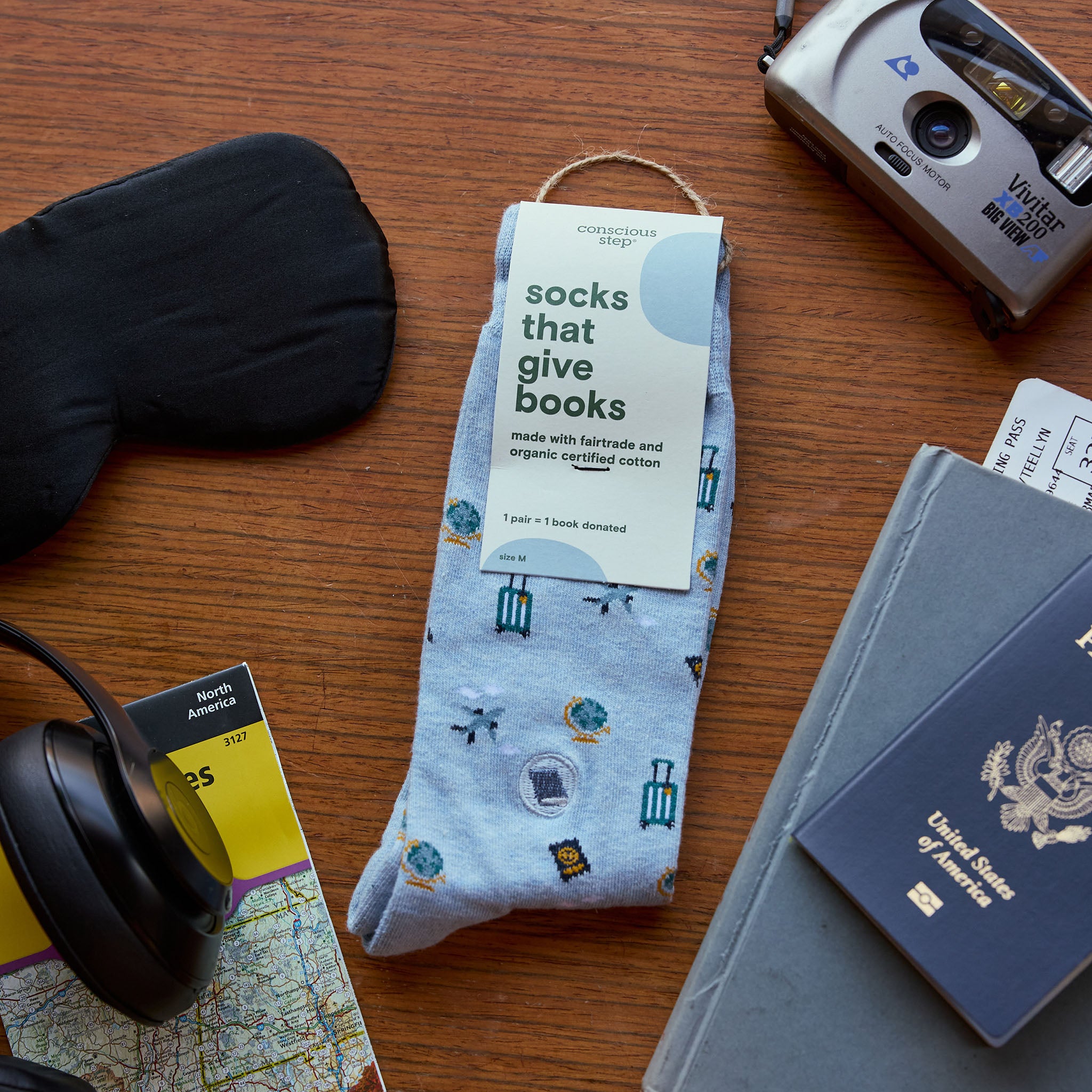 Socks that Give Books - Conscious Step