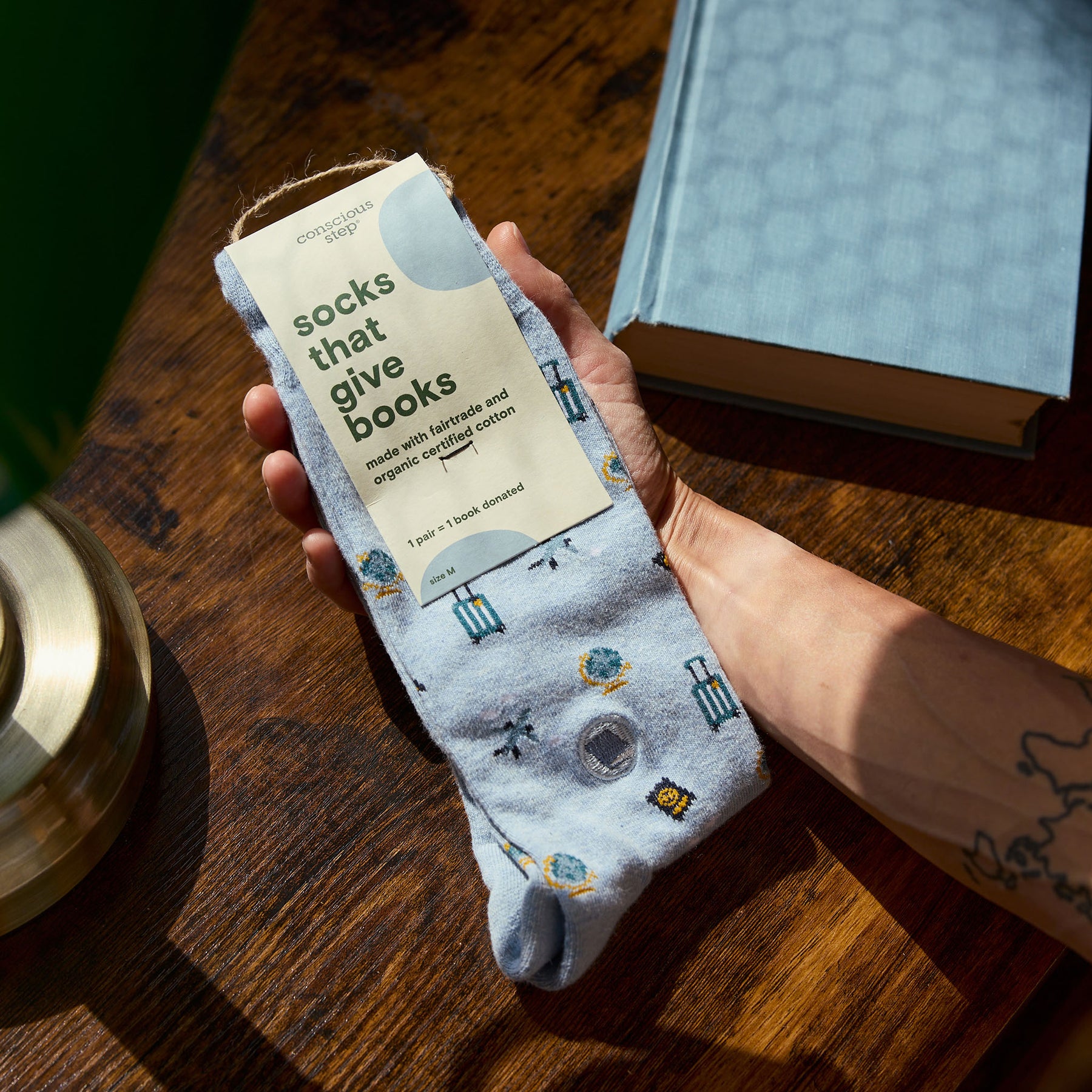 Socks that Give Books - Conscious Step