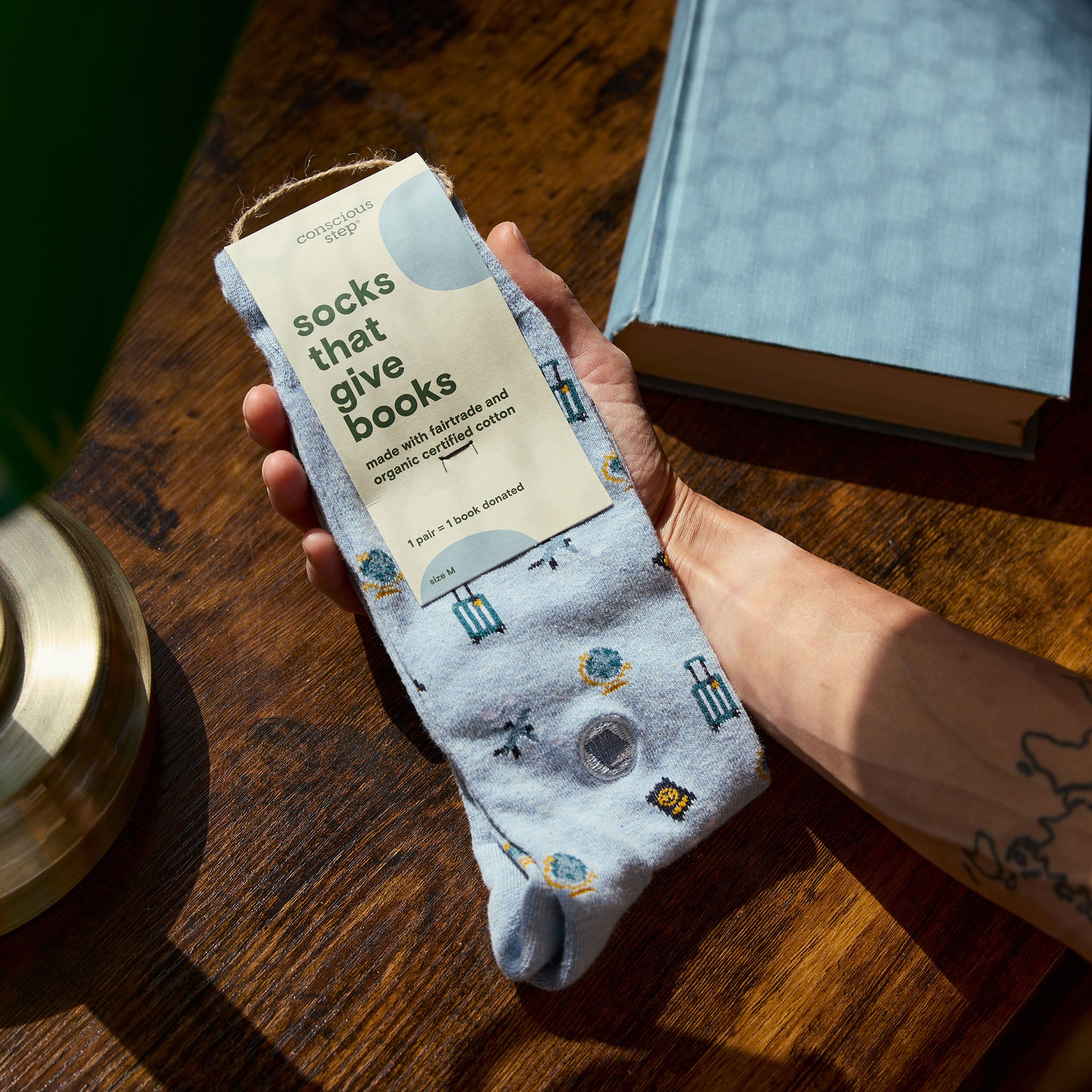 Socks that Give Books - Conscious Step