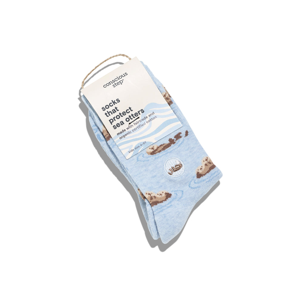 Kids Socks that Protect Sea Otters - Conscious Step