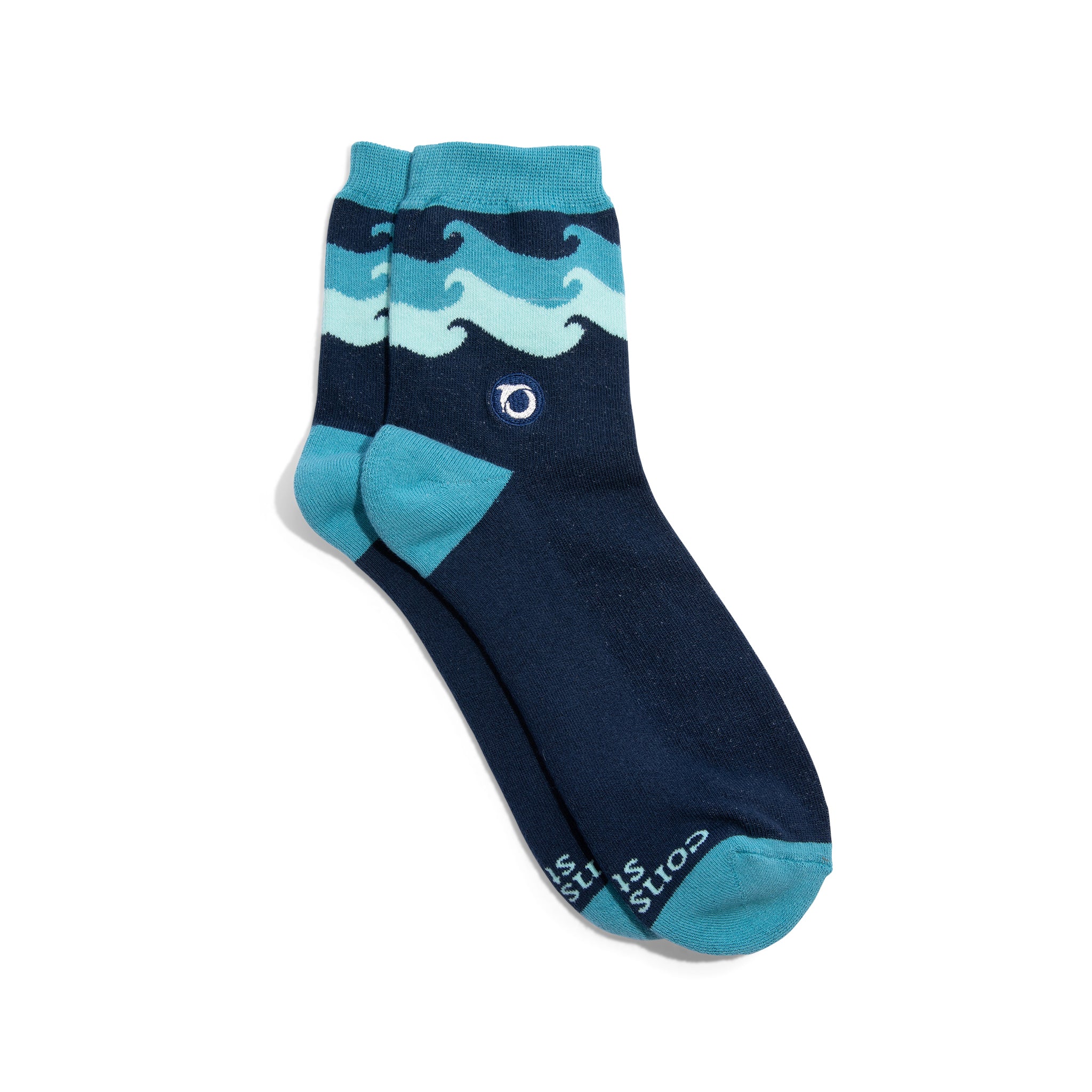 Eco-Friendly Recycled Socks by Conscious Step in a wave pattern 