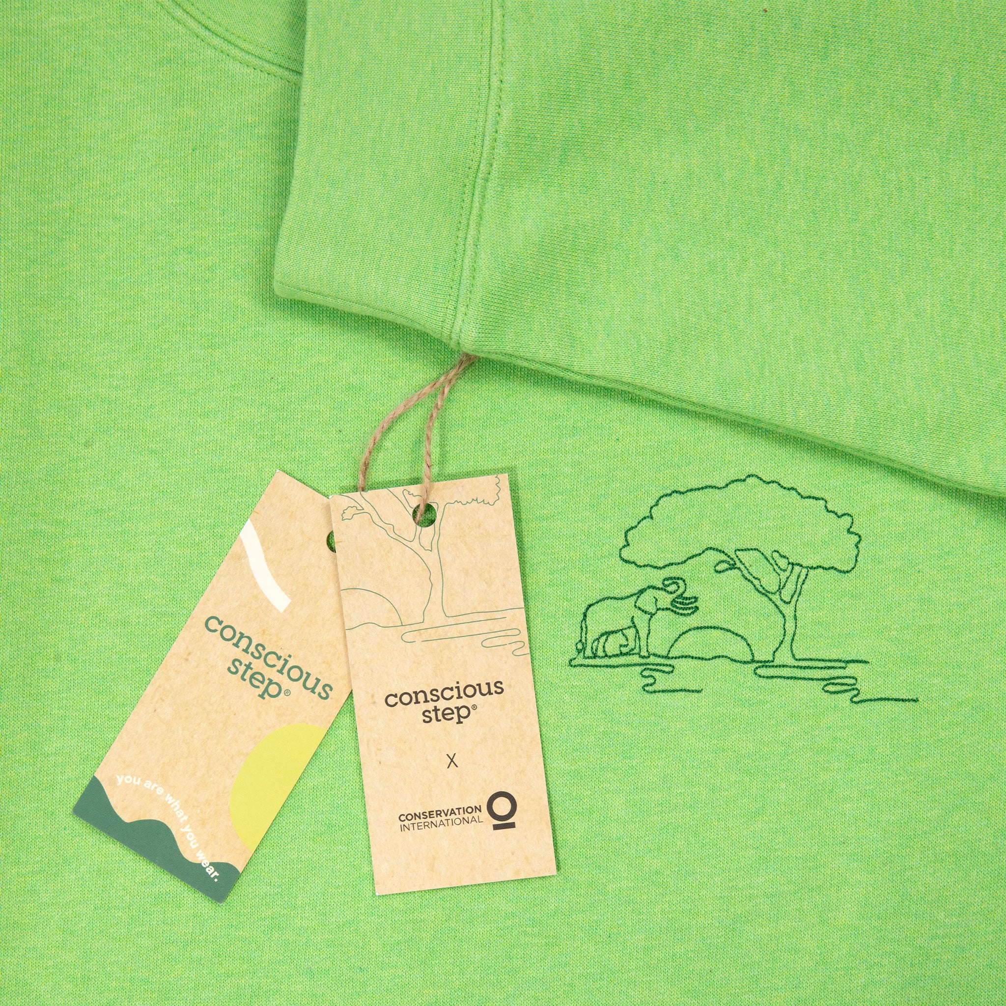 Protect Elephants Crew Sweatshirt - Conscious Step