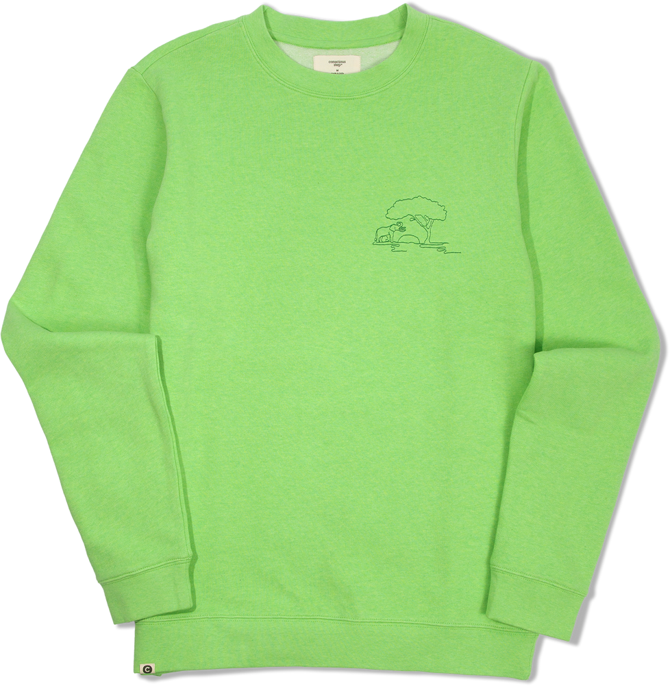 Protect Elephants Crew Sweatshirt - Conscious Step