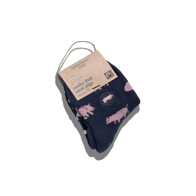 Toddler Socks that Save Pigs - Conscious Step