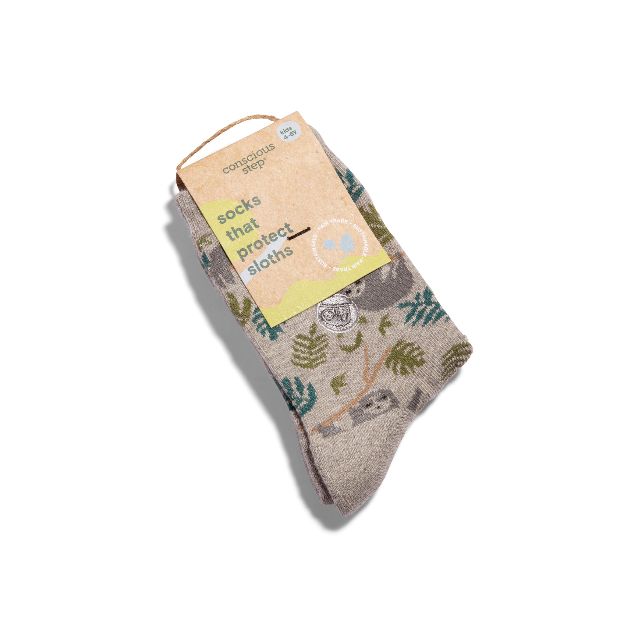 Kids Socks that Protect Sloths - Conscious Step