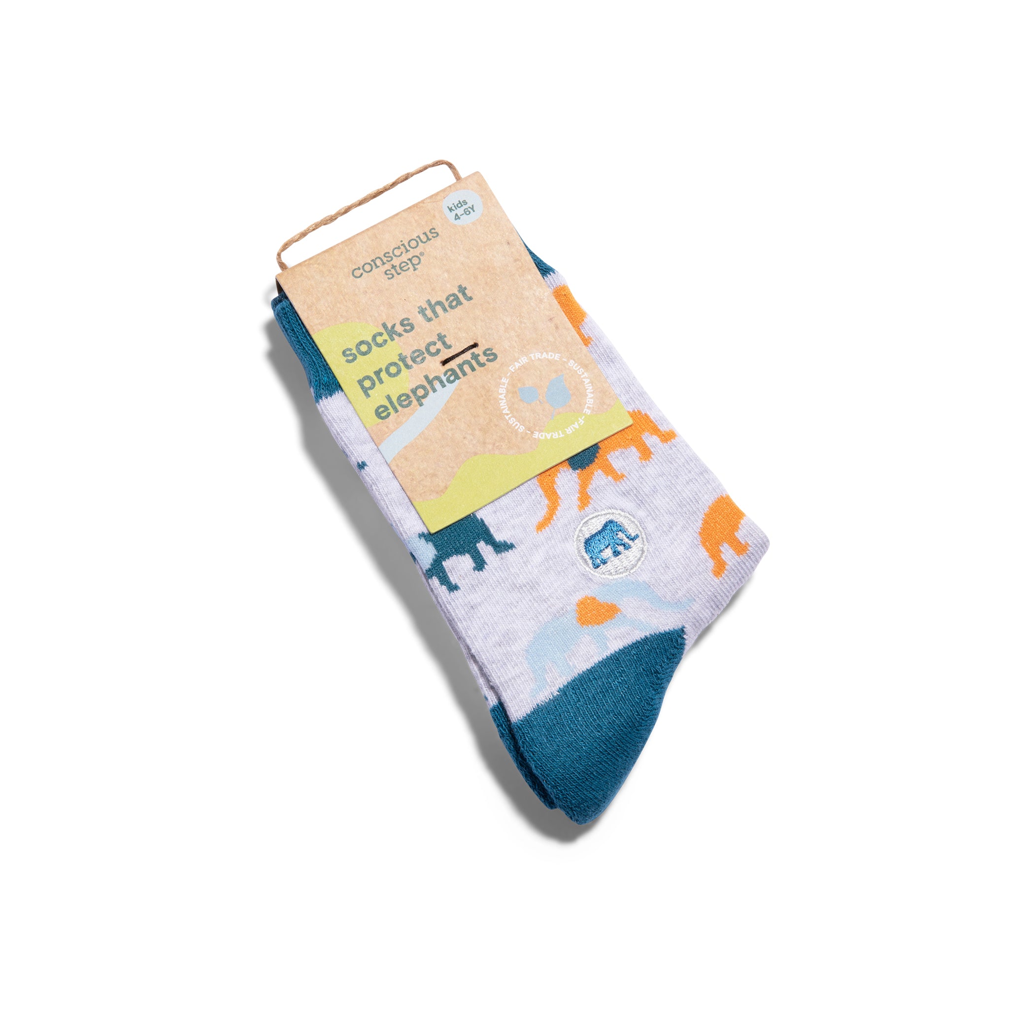Kids Socks that Protect Elephants - Conscious Step