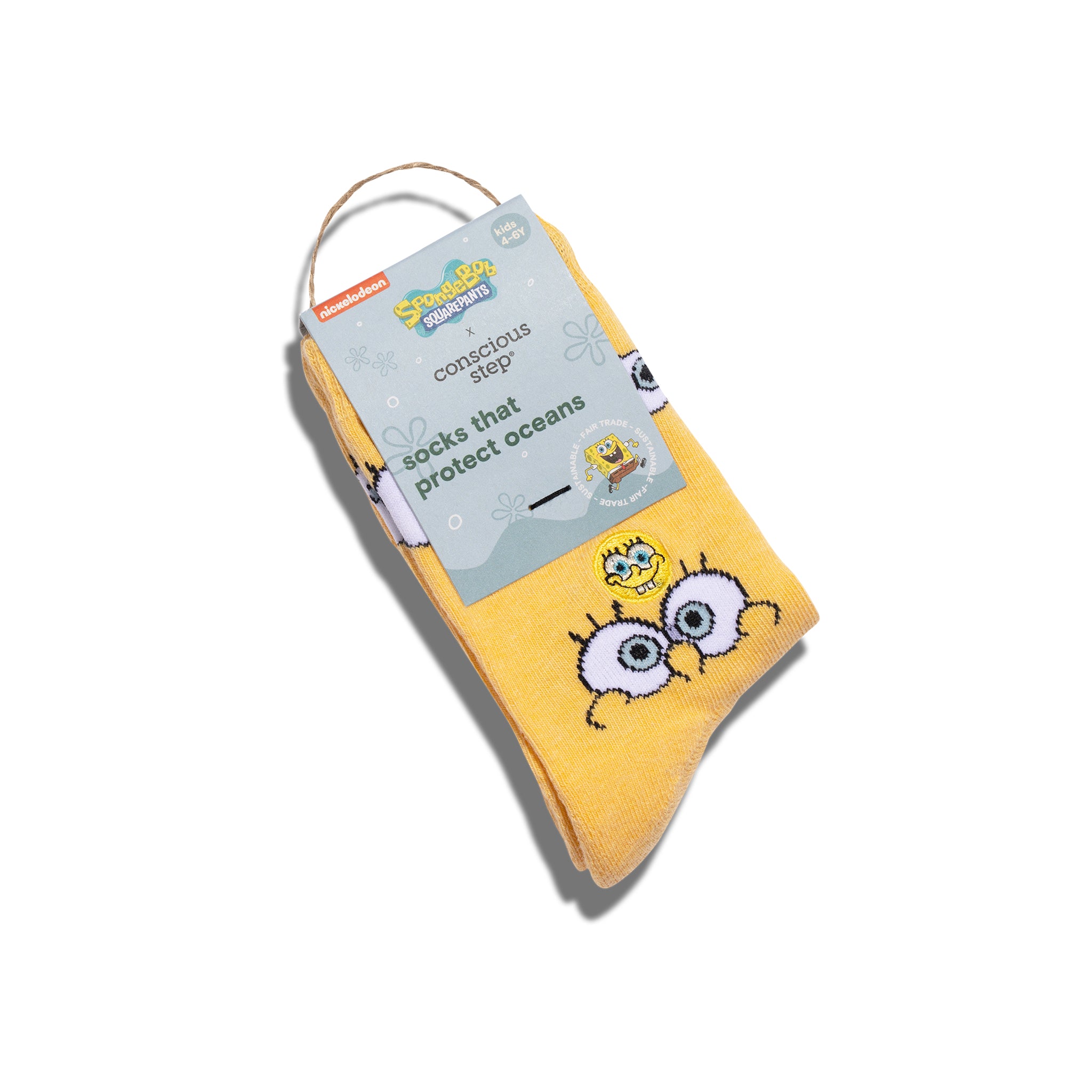 Kids SpongeBob Socks that Protect Oceans - Conscious Step