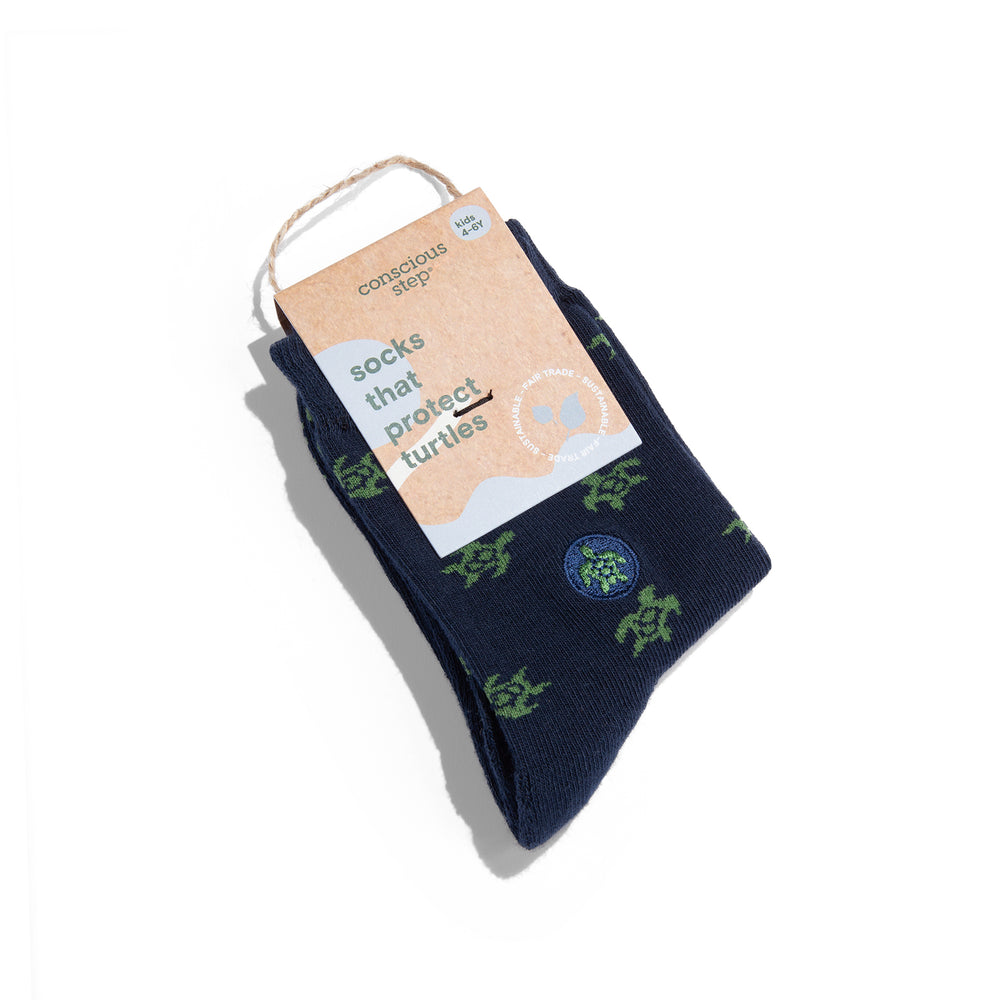 Kids Socks that Protect Turtles - Conscious Step