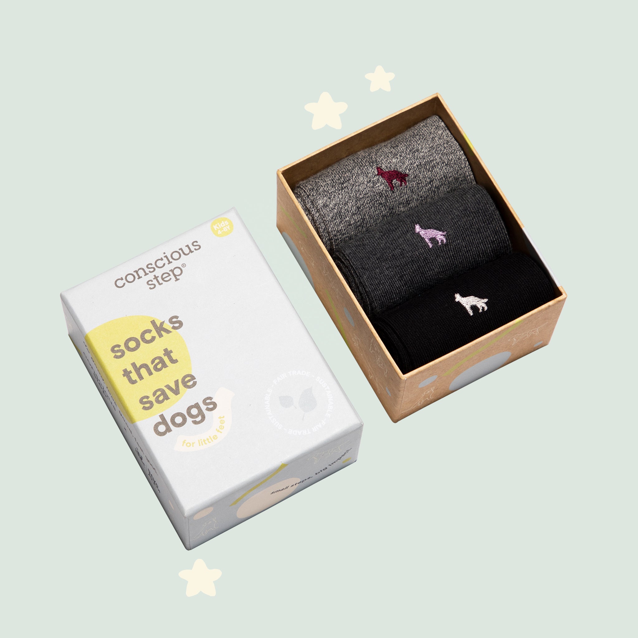 Kids Socks that Save Dogs - Conscious Step