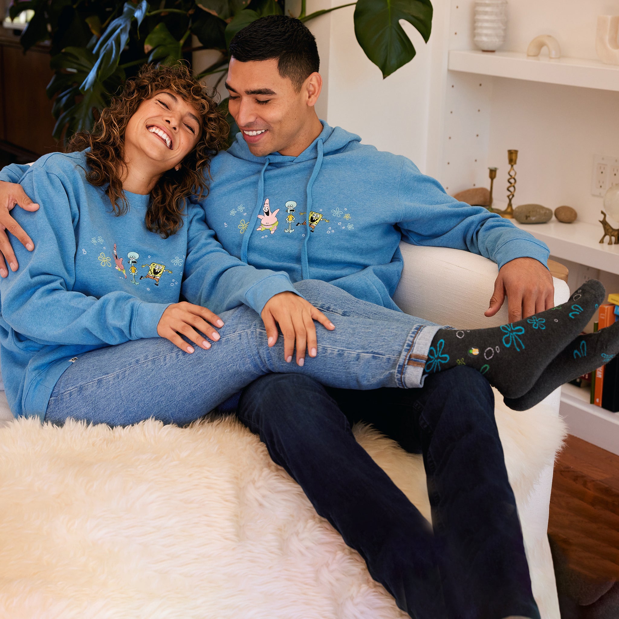 SpongeBob Protect Oceans Hooded Sweatshirt Bikini Bottom Blue